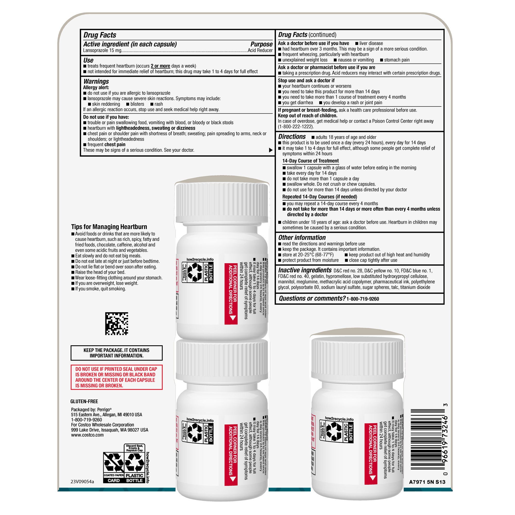 Lansoprazole 15 Mg. Acid Reducer, 42 Capsules