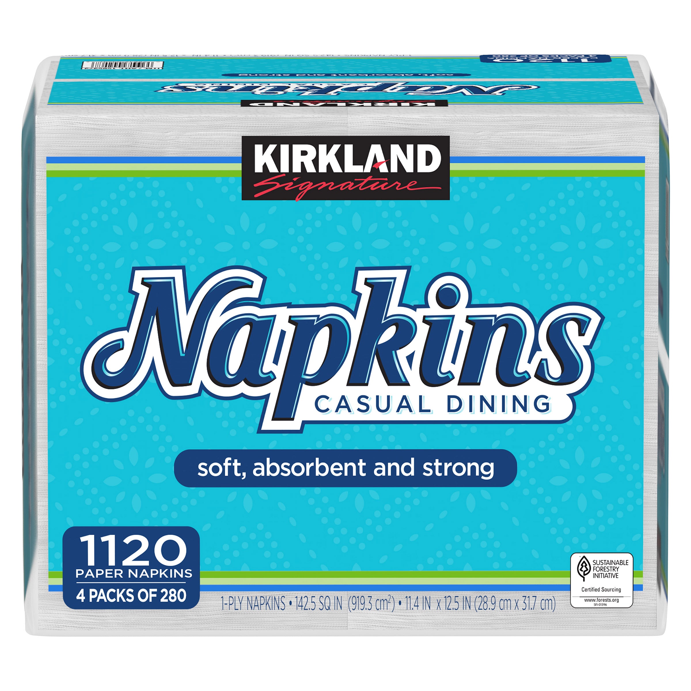 Napkins, 1-Ply, 280-Count, 4-Pack