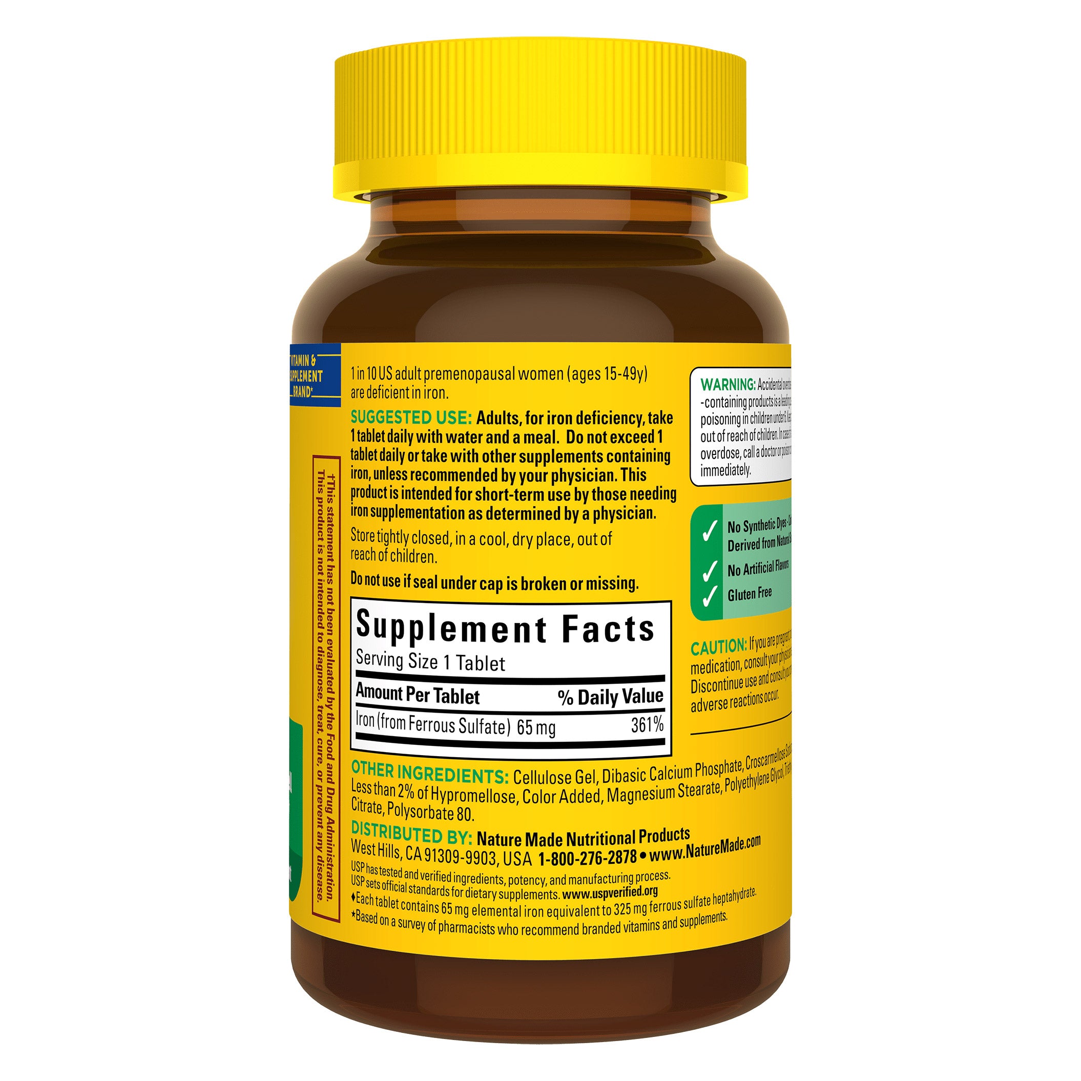 Iron, 65 Mg, 365 Tablets