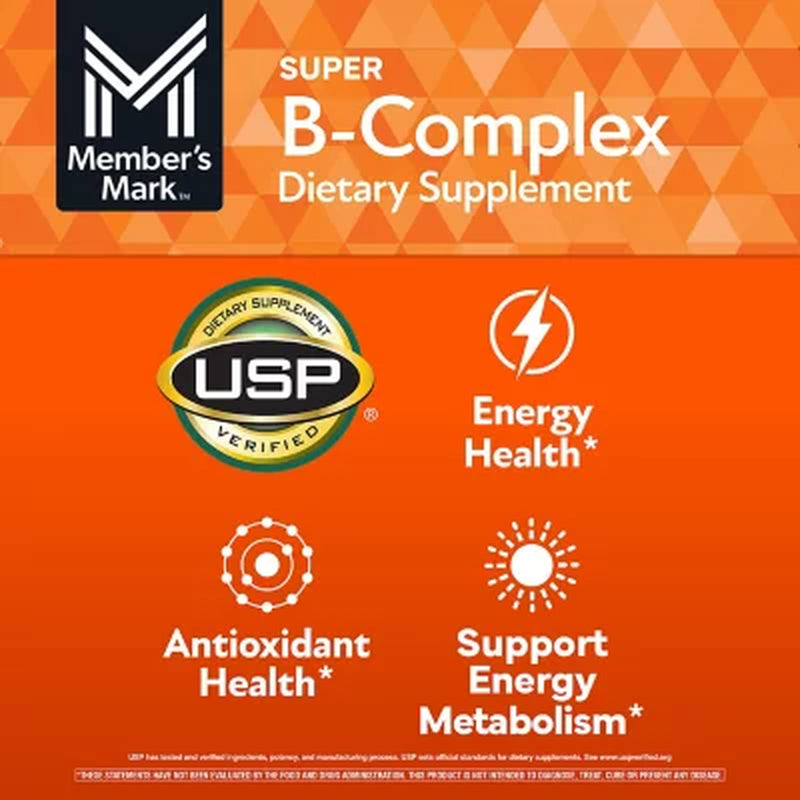 Member'S Mark Super B-Complex Tablets, 300 Ct.