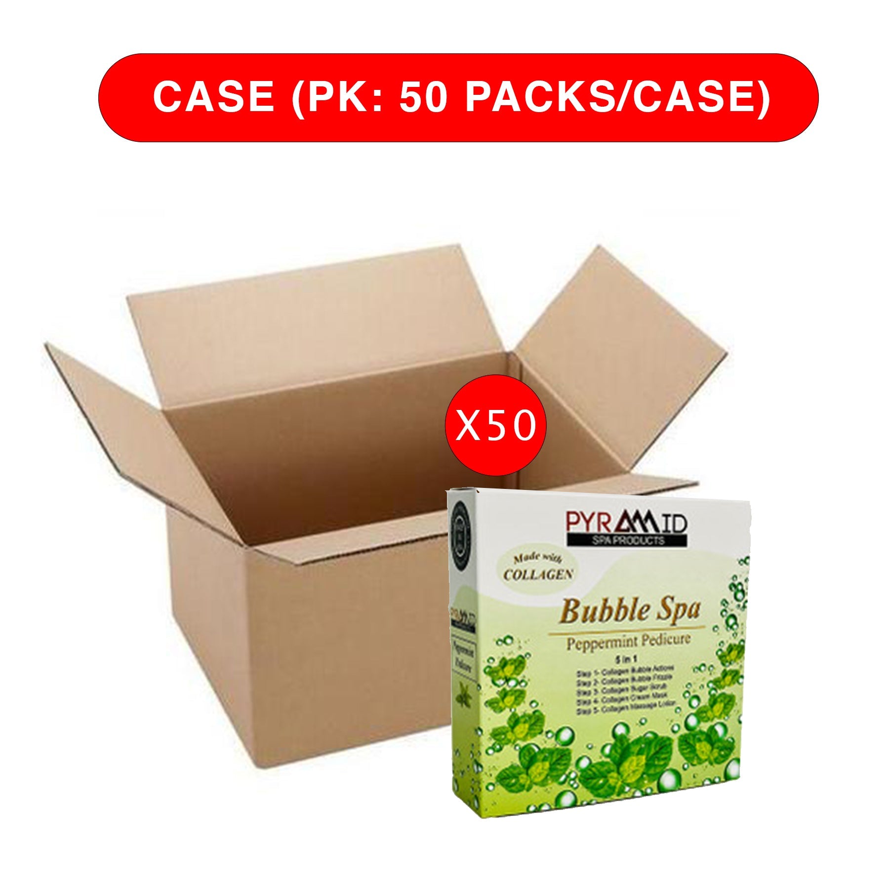 Sữa tắm sủi bọt PYRAMID - Hương bạc hà - Hộp 50 chai