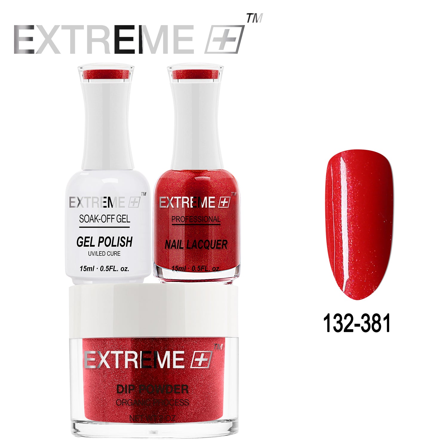 Bộ combo 3 trong 1 tất cả của EXTREME+ - Bột nhúng, sơn gel và sơn móng tay #132