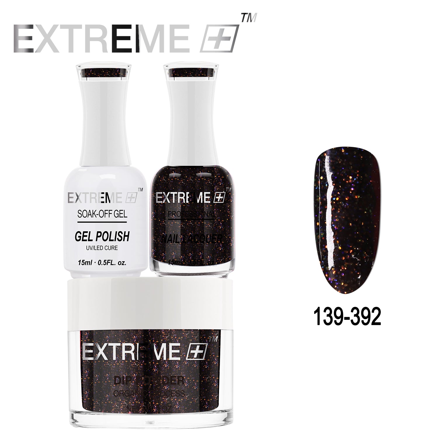 Bộ combo 3 trong 1 tất cả của EXTREME+ - Bột nhúng, sơn gel và sơn móng tay #139