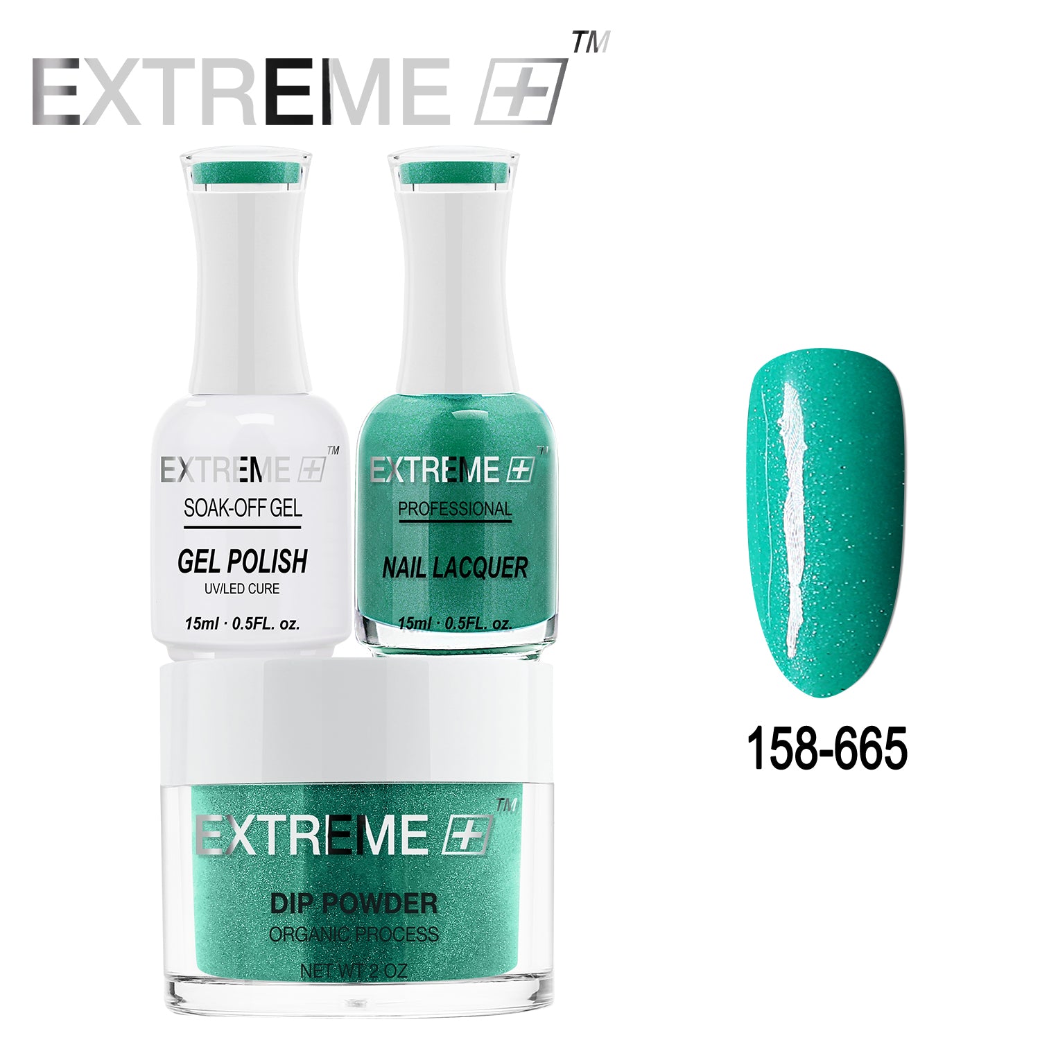 Bộ combo 3 trong 1 tất cả của EXTREME+ - Bột nhúng, sơn gel và sơn móng tay #158