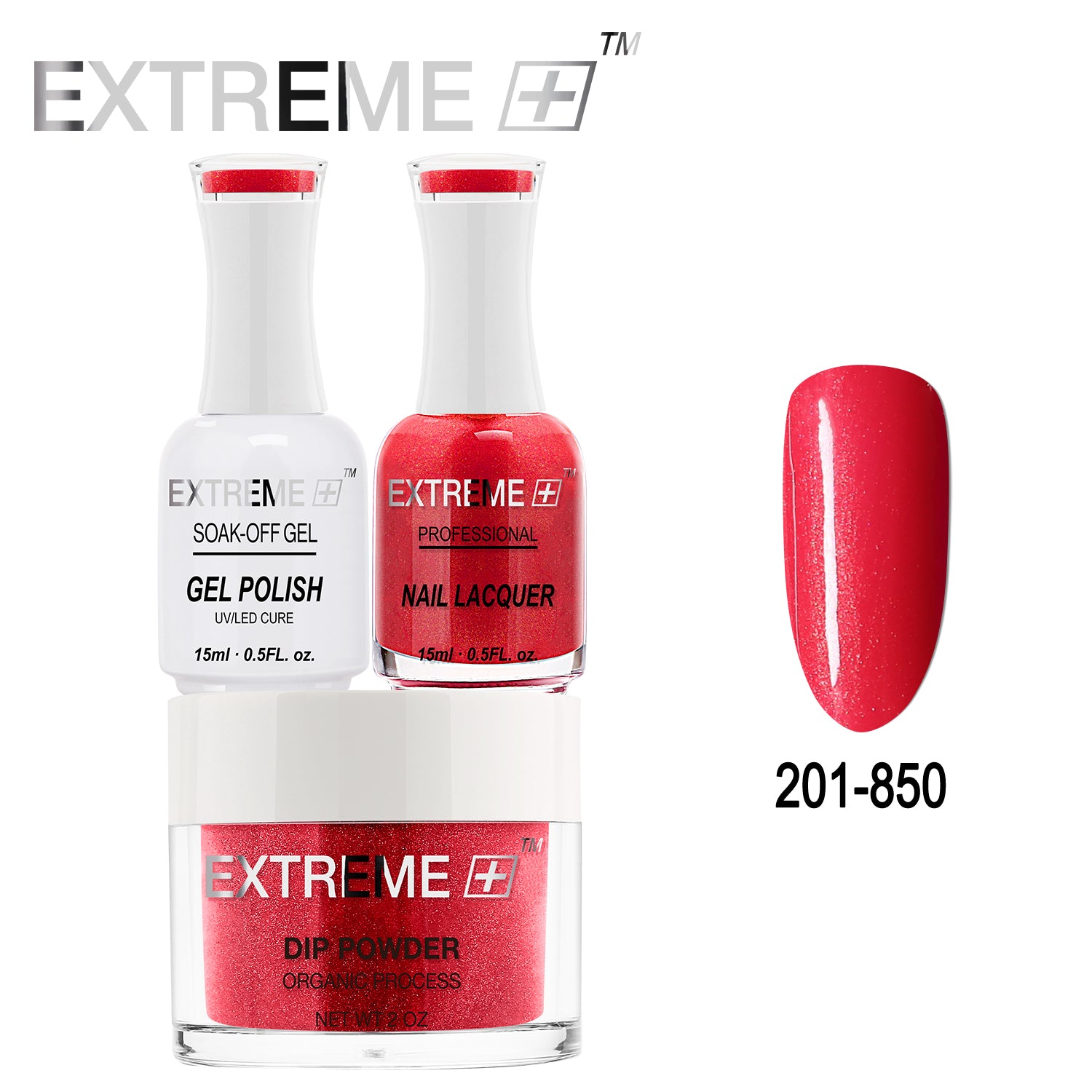 Bộ combo 3 trong 1 tất cả của EXTREME+ - Bột nhúng, sơn gel và sơn móng tay #201