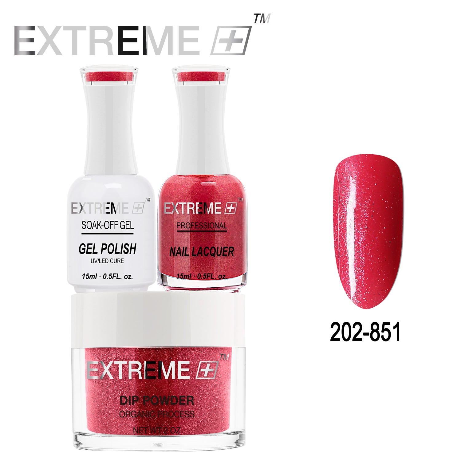 Bộ combo 3 trong 1 tất cả của EXTREME+ - Bột nhúng, sơn gel và sơn móng tay #202