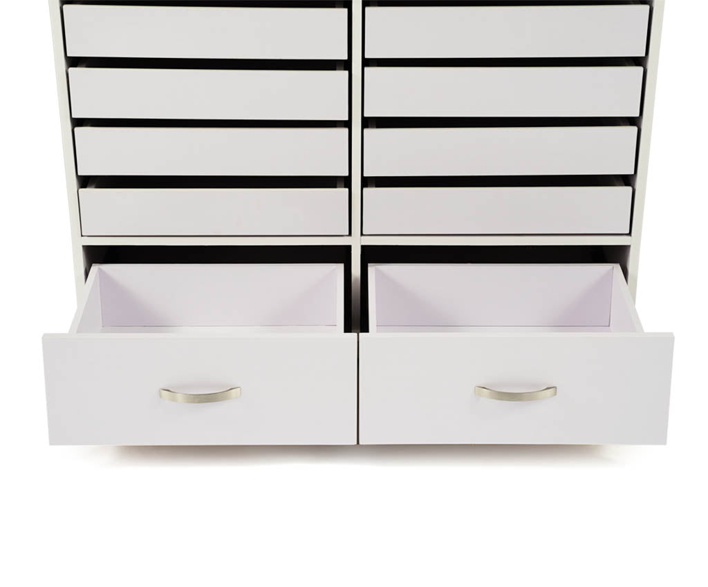 Tủ Rack Trưng Bày 68" - Trắng Bạc Sáng Bóng