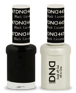 DND - Gel &amp; Lacquer #447 Black Licorice