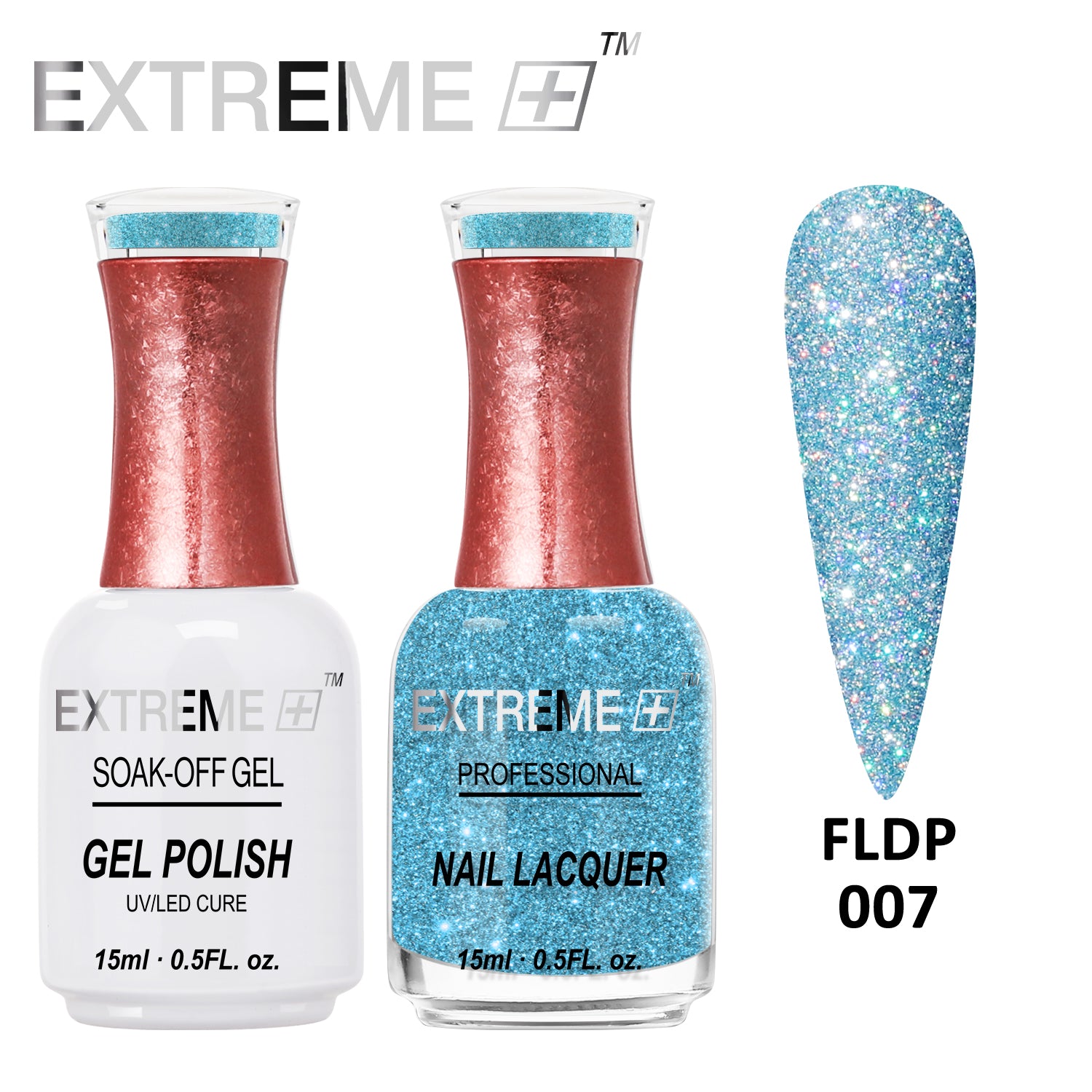 EXTREME+ Đèn pin trên Nail Glitter Gel Duo - #007 Azure