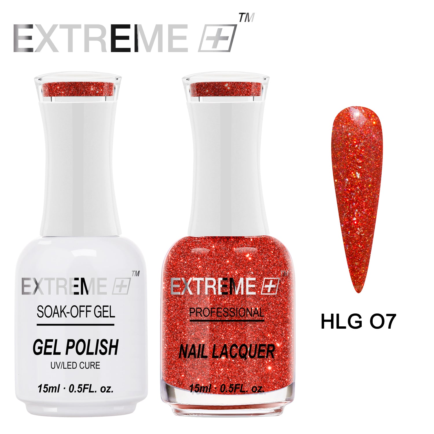 EXTREME+ Holo Chrome Gel Matching Lacquer - #007