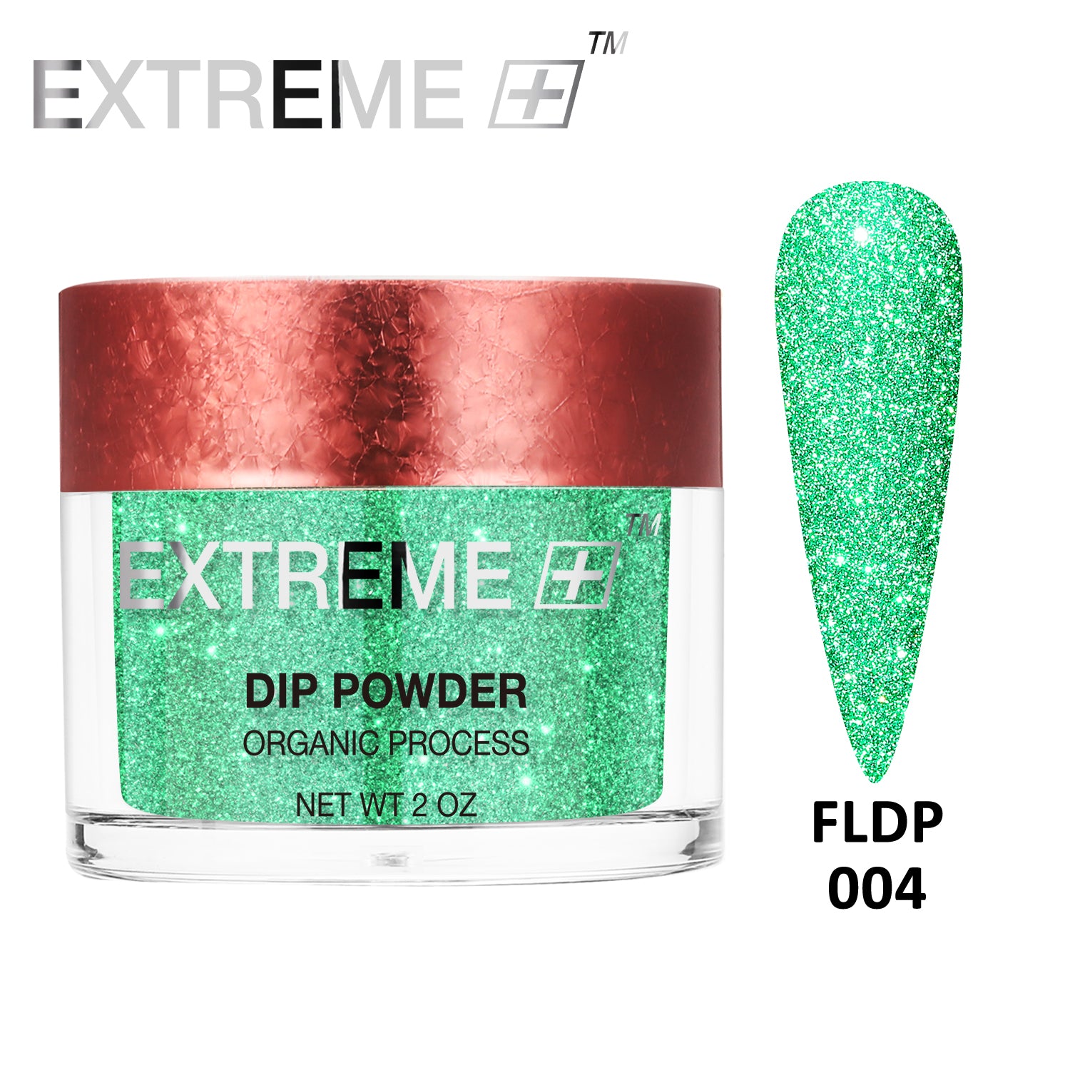 EXTREME+ Đèn Pin Trên Nail Bột Nhúng Lấp Lánh Phản Quang - #004 Jade