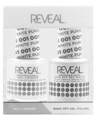 Bộ đôi sơn bóng và gel Reveal - 001 Pure White 