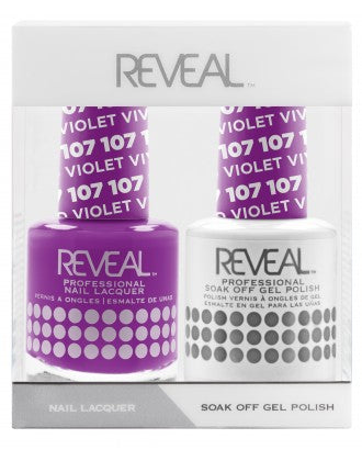 Bộ đôi sơn bóng và gel Reveal - 107 Vivid Violet