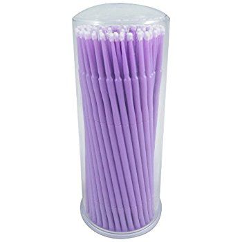 100 miếng Micro Applicator Brushes Lash Micro Swabs để nối mi, trang điểm 