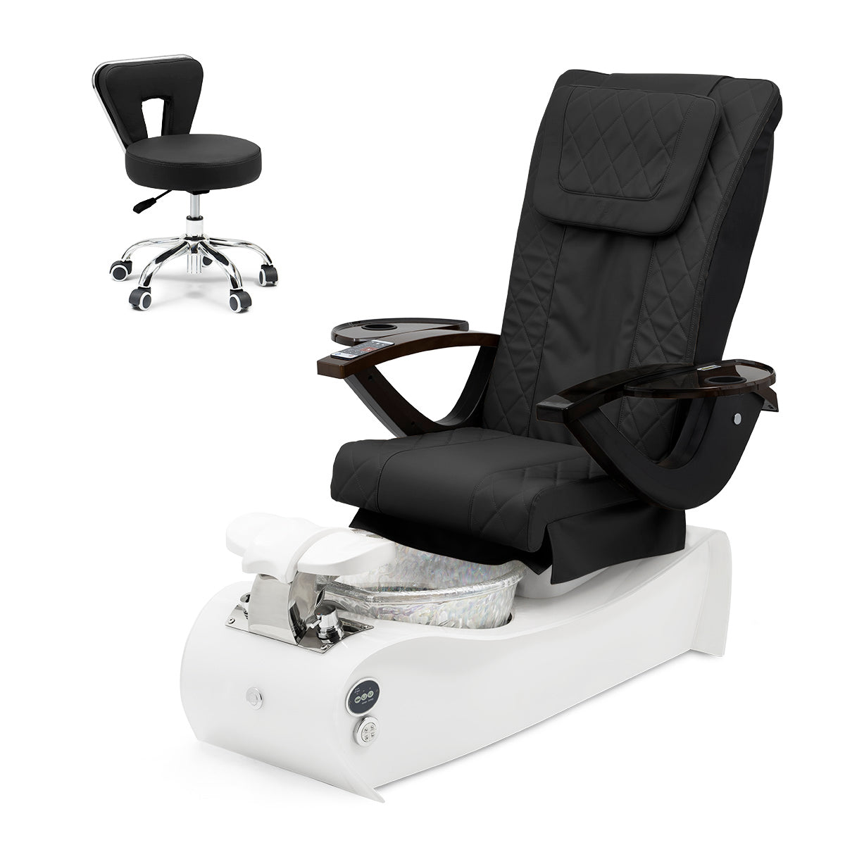 Ghế Spa Thunder Pedicure - Đế trắng - Unicorn Bowl - Da Diamond