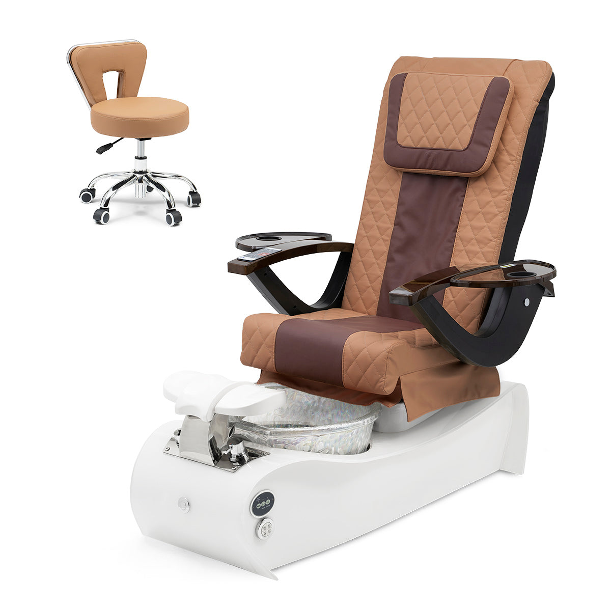 Ghế Spa Thunder Pedicure - Đế trắng - Unicorn Bowl - Da Diamond