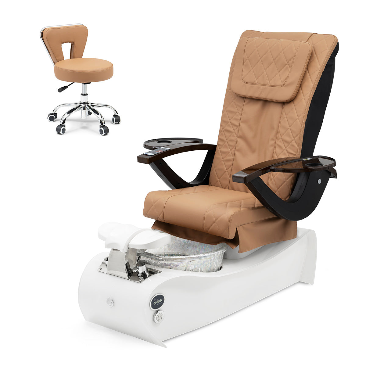 Ghế Spa Thunder Pedicure - Đế trắng - Unicorn Bowl - Da Diamond