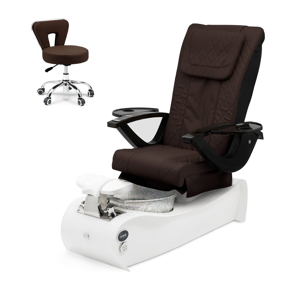 Ghế Spa Thunder Pedicure - Đế trắng - Unicorn Bowl - Da Diamond